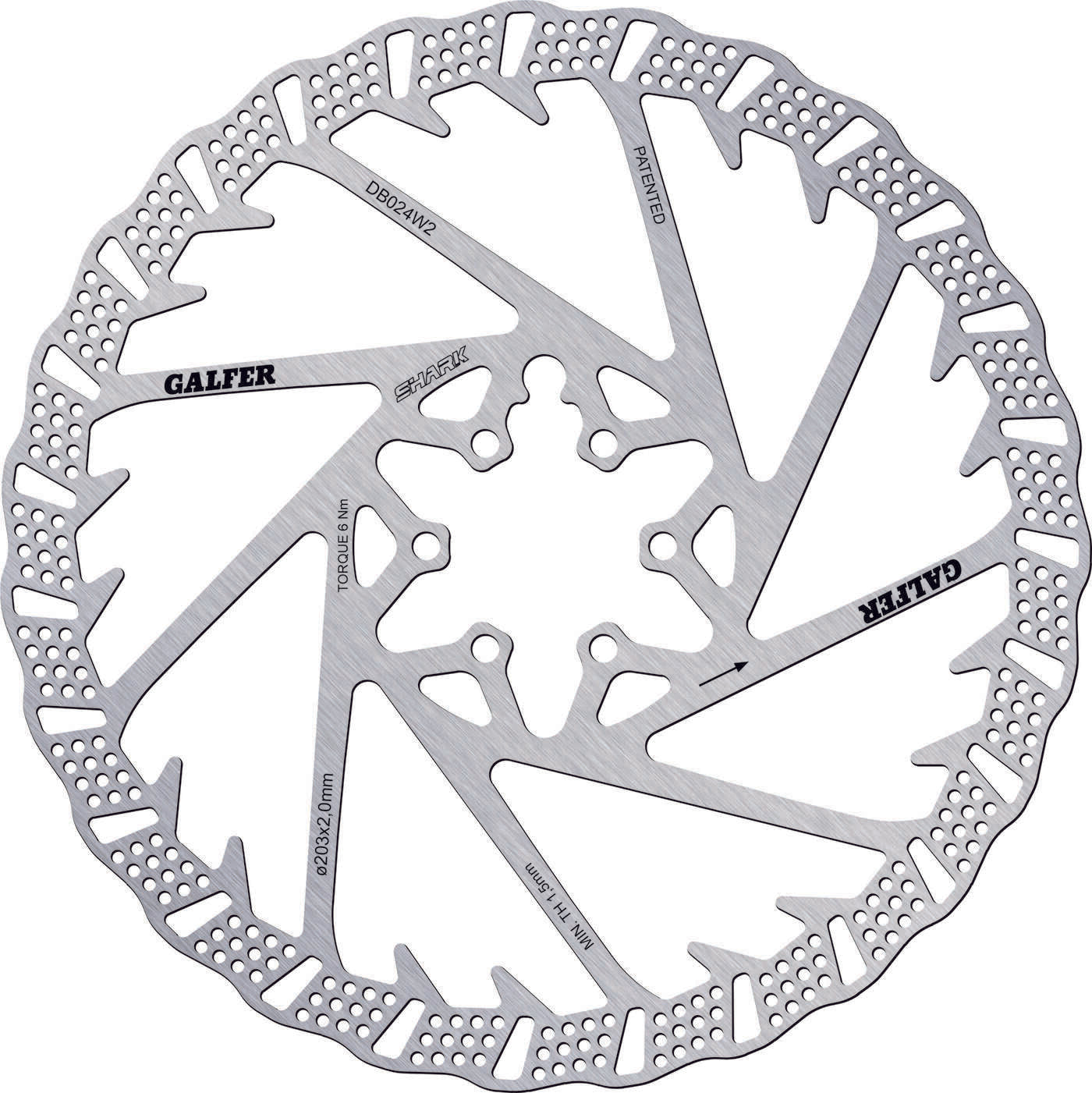 Galfer Disc Rotor Shark 6 Bolt 2.0mm